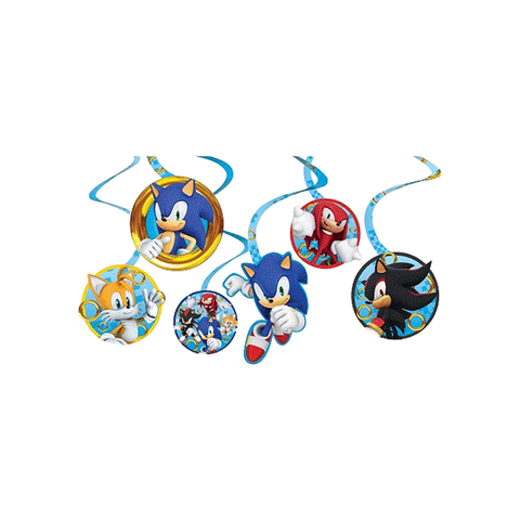 Sonic Spiral Swirls Hanging Decorations