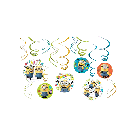 Minions Swirl Decorations