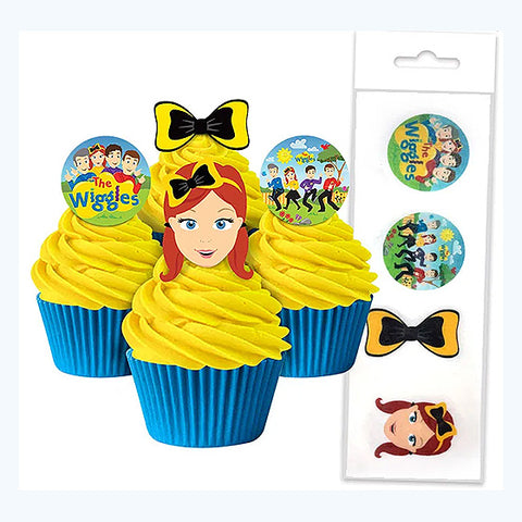 Wiggles Wafer Cupcake Toppers x 16